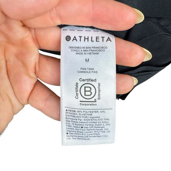 Athleta Black Featherweight Stretch Camisole Athletic Lightweight Tank Top - Picture 13 of 14